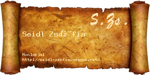 Seidl Zsófia névjegykártya