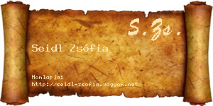 Seidl Zsófia névjegykártya