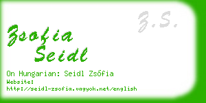 zsofia seidl business card